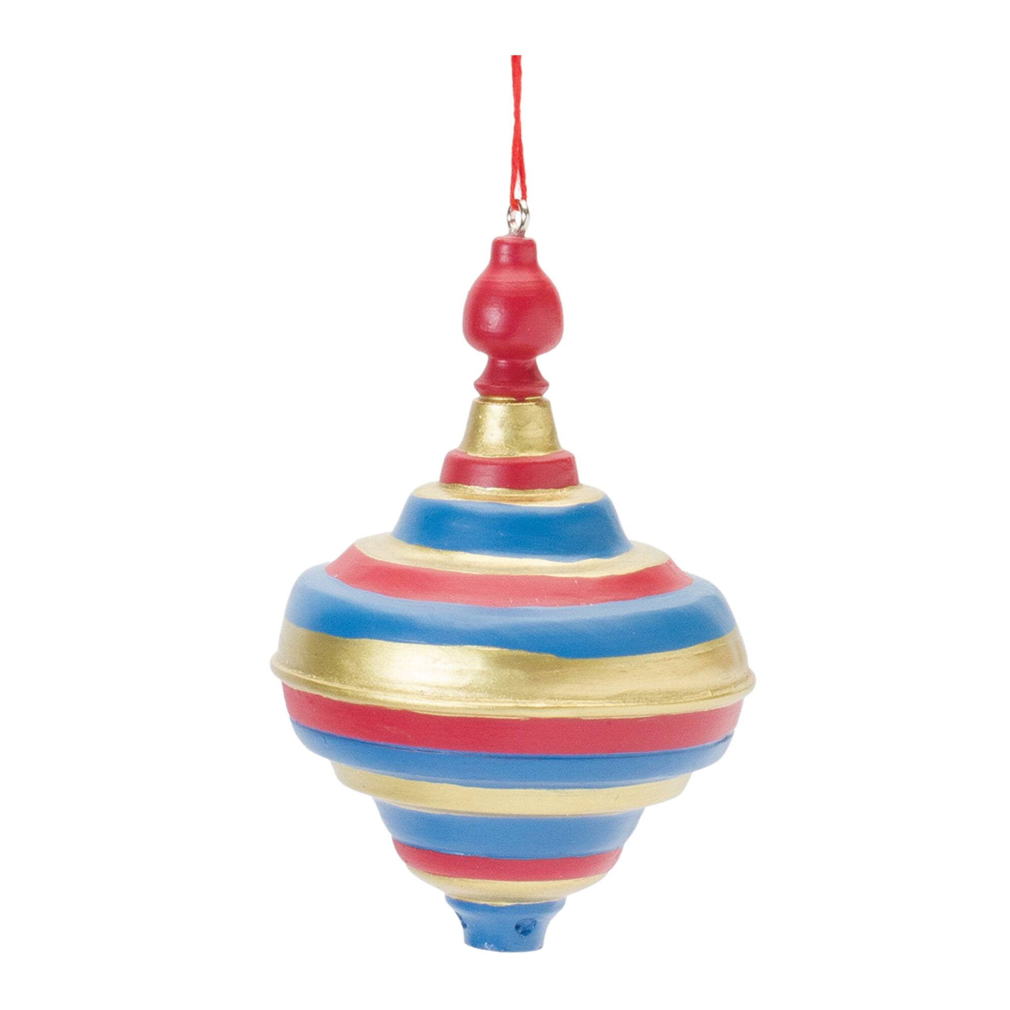 Toy Drum & Top Spinner Ornament Set